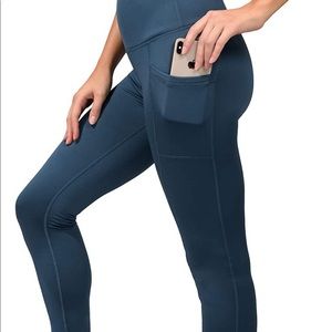 90 Degree By Reflex High Waist Fleece Lined Womens Leggings - Size M